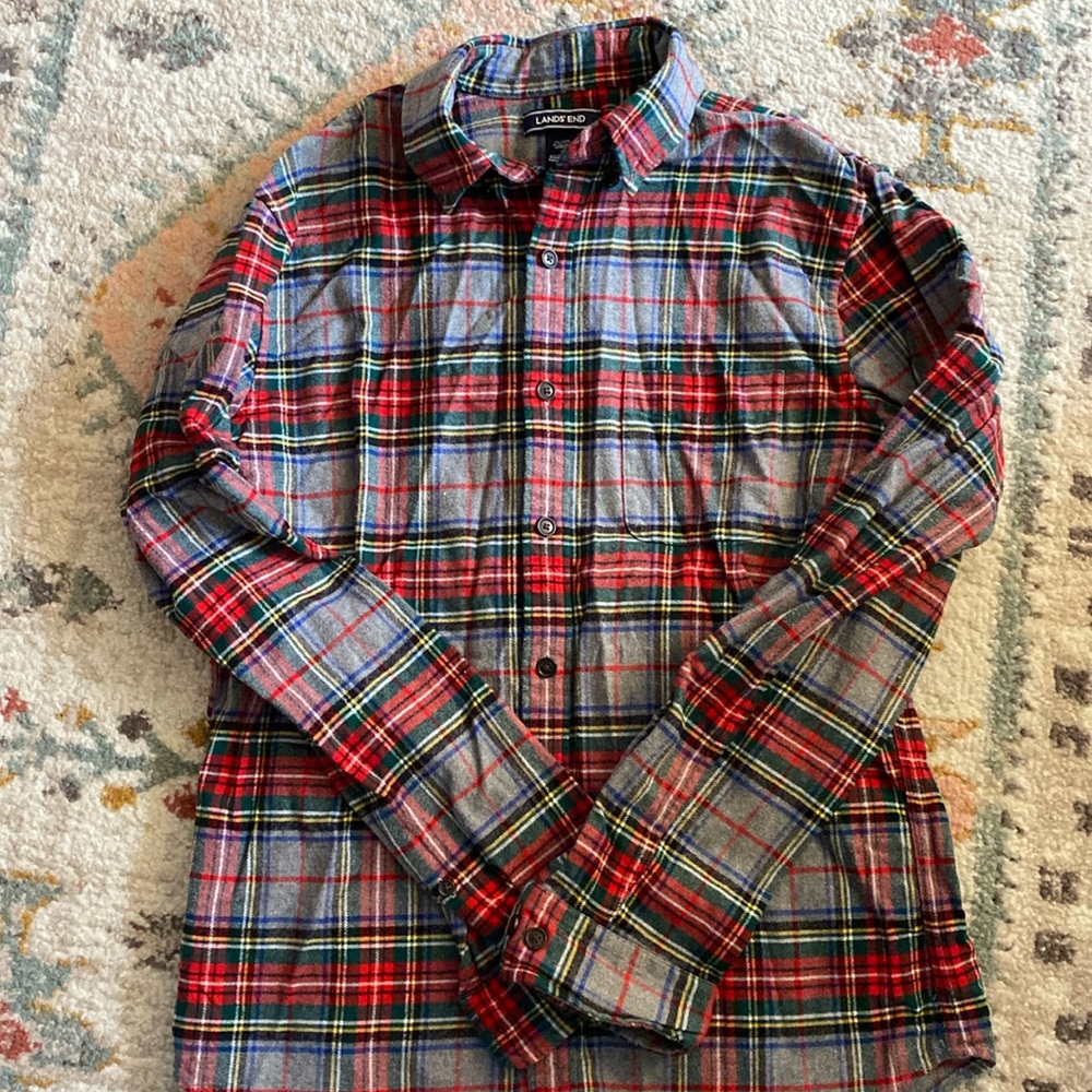 Men’s Lands End Flannel- Medium